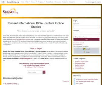 Sunsetonline.org(Sunset Online Bible Degree and In) Screenshot