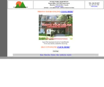 Sunsetparkapt.com(Sunset Park Apartments Rental located in Burnaby) Screenshot