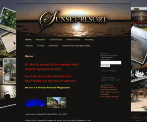 Sunsetresorttexas.com(Sunset Resort) Screenshot