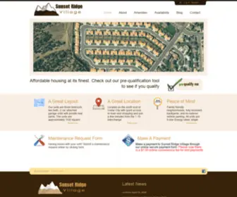 Sunsetridgeutah.com(Affordable housing) Screenshot