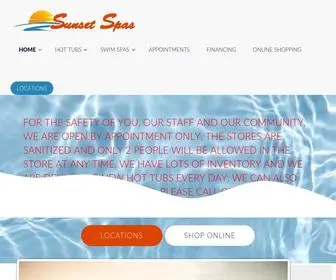 Sunsetspas.us(Hot Tubs & Swim Spas) Screenshot