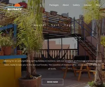 Sunsetsurfhouse.com(Sunset Surf House Morocco) Screenshot