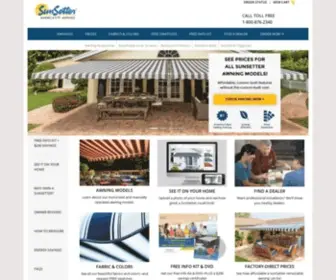 Sunsetterawnings.com(Retractable Awnings by SunSetter) Screenshot