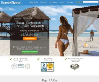 Sunsettravel.com(Perfect All Inclusive Resorts) Screenshot