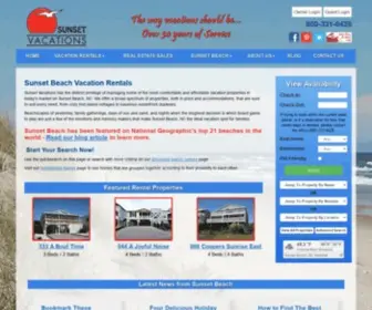 Sunsetvacations.com(North Carolina Beach Vacation Rentals) Screenshot