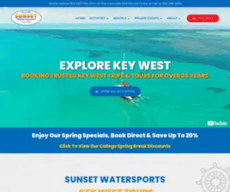 Sunsetwatersportskeywest.com(Sunset Watersports) Screenshot
