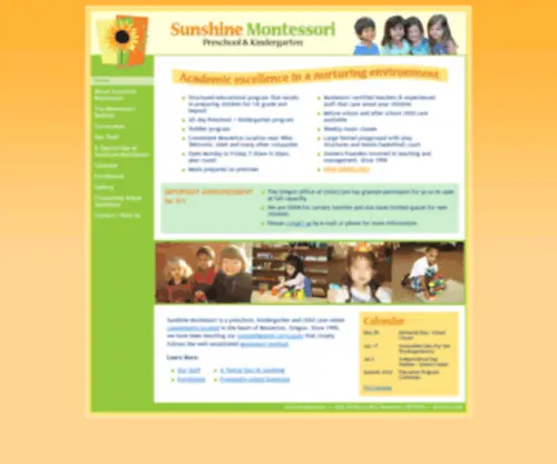 Sunshine-Montessori.com(Sunshine Montessori) Screenshot