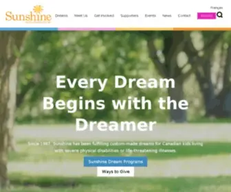 Sunshine.ca(The Sunshine Foundation of Canada) Screenshot