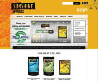 Sunshineadvanced.com(Sunshine Advanced Growing Media) Screenshot