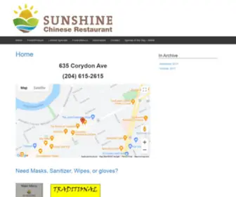 Sunshinechinesefood.com(Sunshine Restaurant) Screenshot