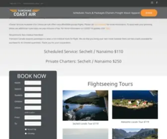 Sunshinecoastair.com(Float Plane Service to Sechlet) Screenshot
