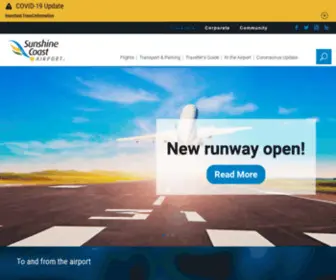 Sunshinecoastairport.com.au(Sunshine Coast Airport) Screenshot