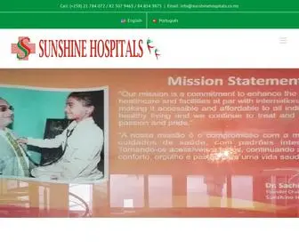 Sunshinehospitals.co.mz(Best HealthCare Hospital Services in Matola) Screenshot