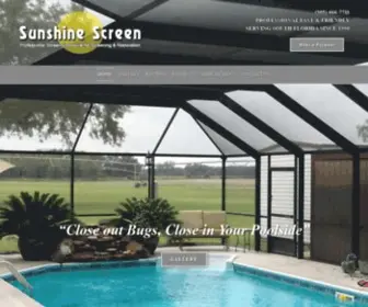 Sunshinescreenusa.com(Patio and Pool Enclosure Rescreening and Repair) Screenshot