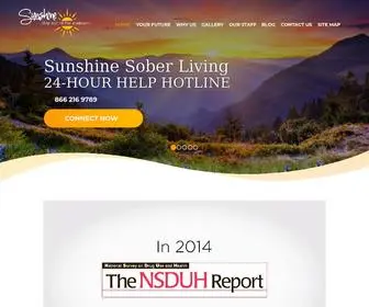 Sunshinesoberliving.com(Best Sober Sunshine Professional Treatment for Drug Addiction in Los Angeles & California) Screenshot