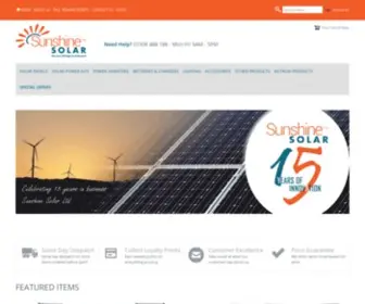 Sunshinesolar.co.uk(Solar Panel Products by Sunshine Solar) Screenshot