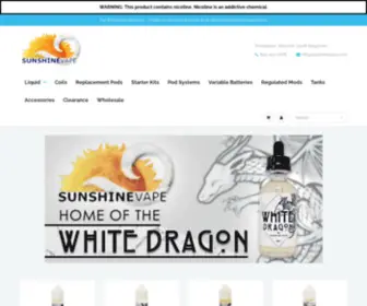 Sunshinevape.com(Sunshine Vape) Screenshot