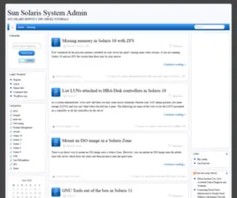 Sunsolarisadmin.com(Sun Solaris System Admin) Screenshot