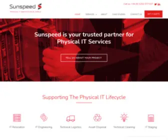 Sunspeed.co.uk(Specialist IT Server Relocation & Data Centre Services) Screenshot