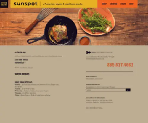 Sunspotrestaurant.com(Sunspotrestaurant) Screenshot