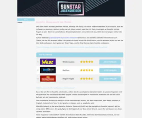 Sunstar-Jugendreisen.de(Übung macht den Meister) Screenshot