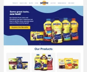Sunsweet.com(Prunes & Other Dried Fruit Products) Screenshot