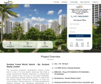 SunteckWorldvasind.com(Sunteck Forest World Vasind New Launch Projects by Sunteck Realty) Screenshot