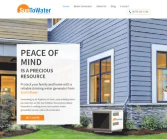 Suntowater.com(SunToWater Water Generator) Screenshot