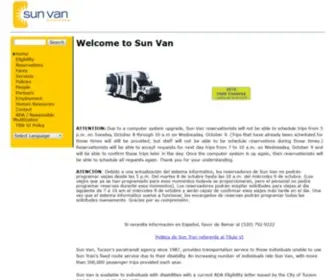 Sunvan.com(Sun Van) Screenshot