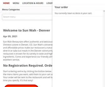 Sunwahtogo.com(Order Chinese online from Sun Wah) Screenshot