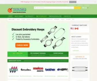 Sunwayembroidery.com(Everything You Need to Embroider) Screenshot