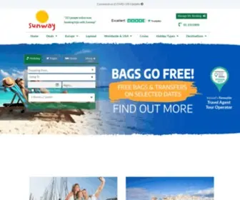 Sunway.ie(Great value Sun Holidays and Flights with Ireland's leading travel company) Screenshot
