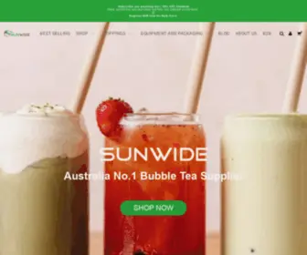 Sunwide.com.au(Sunwide Bubble Tea) Screenshot