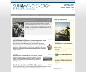 Sunwindenergy.com(Fünf energiemagazine vereint unter einer domain) Screenshot