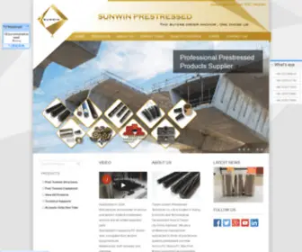 Sunwinprestressed.com(Post tension systems) Screenshot