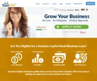 Sunwisecapital.com(Best Small Business Loans Online) Screenshot