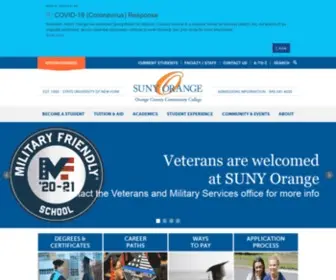 Sunyorange.edu(Suny orange) Screenshot