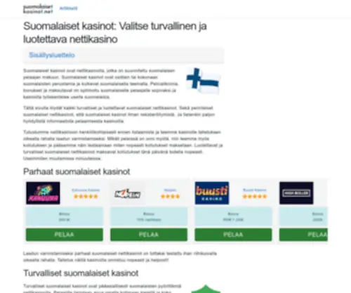 Suomalaisetkasinot.net Screenshot