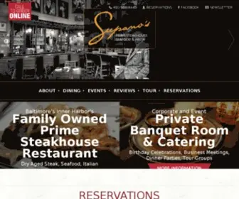 Supanossteakhouse.com(Baltimore's Prime Steakhouse Restaurant) Screenshot