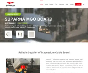 Suparnar.com(Leading Magnesium Oxide Board Manufacturer in China) Screenshot