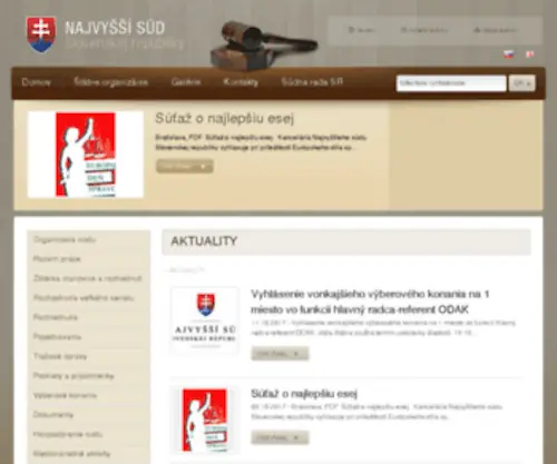 Supcourt.gov.sk(AKTUALITY) Screenshot