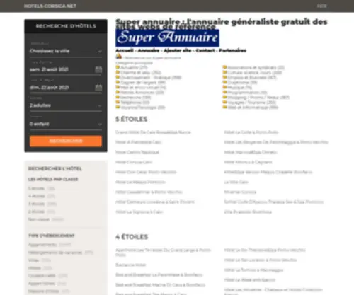 Super-Annuaire.com(Super annuaire : l'annuaire généraliste gratuit des sites webs de référence) Screenshot