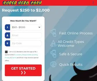 Super-Herocash.net(Quick & Easy online process for Cash Loans) Screenshot