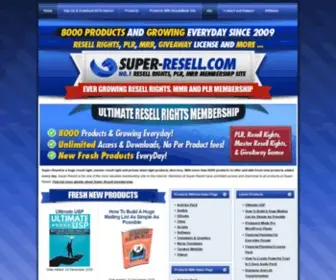 Super-Resell.com(Largest Resell Rights) Screenshot
