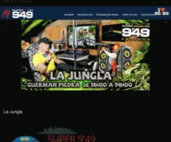 Super949.com(SUPER FM 9'49 Radio Rock en Cuenca Ecuador) Screenshot