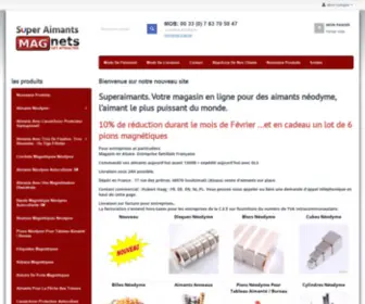 Superaimants.fr(Super Aimants Europe. Aimants Néodyme (NdFeB)) Screenshot