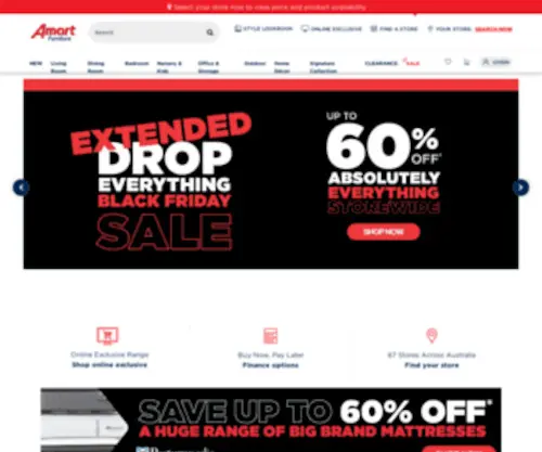 Superamart.com(Amart Furniture) Screenshot