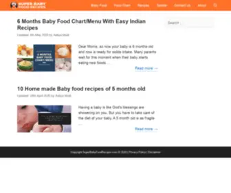 Superbabyfoodrecipes.com(Easy Baby food recipes) Screenshot