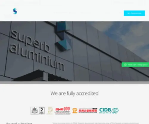 Superbalum.com.my(One-stop Solution Provider for Aluminium Extrusions) Screenshot