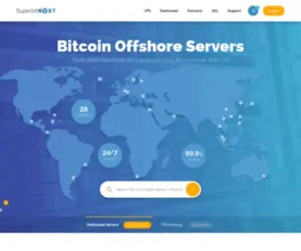 Superbithost.com(Bitcoin Offshore Hosting Servers) Screenshot